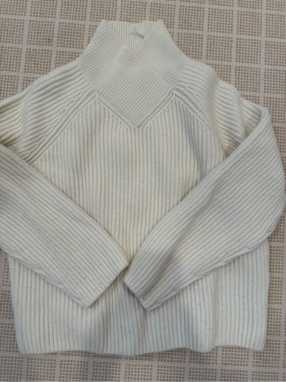 COS Cream Ribbed Sweater - Picture 1 of 5